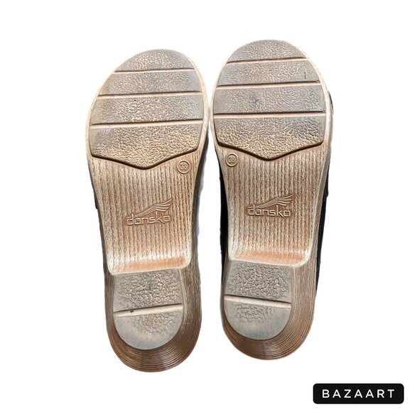 Dansko Markie black nubuck ankle boot clog, sz 38/7.5-8 - Picture 6 of 6